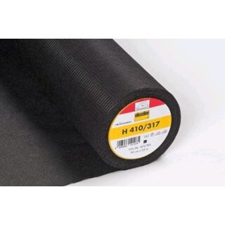 Bügeleinlage Softline H 410 schwarz Breite 90 cm Länge 25 m / Preis per m