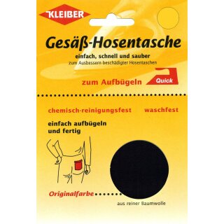 Quick-Gesäß-Hosentasche 2x 19 cm x 13 cm / dunkelgrau
