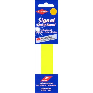 Signal-Deco-Band 150 cm x 2 cm / neongelb