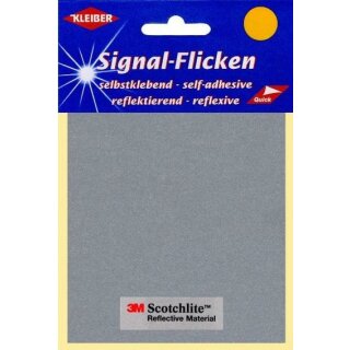 Signal-Flicken selbstkl. 3M 2x 10 cm x 12 cm / silber