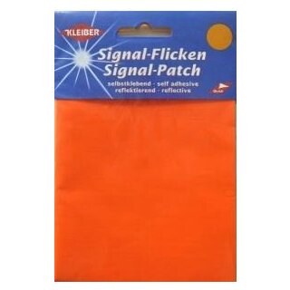 Signal-Flicken selbstkl. 2x 10 cm x 12 cm / neonrot