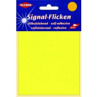Signal-Flicken selbstkl. 2x 10 cm x 12 cm / neongelb