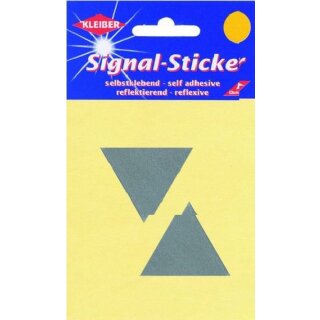 Signal-Sticker Pfeile  2x 5,3 cm x 7,0 cm / silber