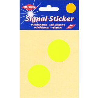 Signal-Sticker Punkte  2x Ø ca. 4 cm / silber