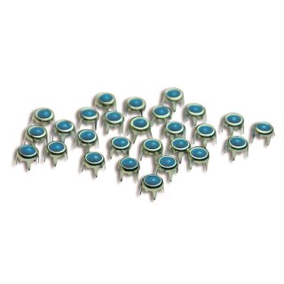 Ziernieten Punkte 4 mm / tuerkis