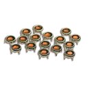 Ziernieten Punkte 8 mm / orange