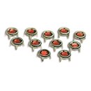 Ziernieten Punkte 8 mm / rot