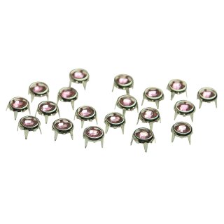Ziernieten Punkte 6 mm / pink