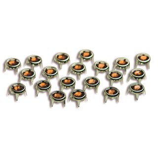 Ziernieten Punkte  6 mm / orange