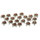 Ziernieten Punkte 6 mm / rot
