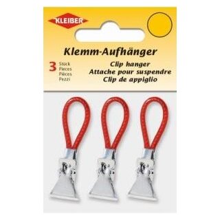 Klemm-Aufhänger  3er Set weiß