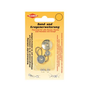 Bund- und Kragenerweiterung 3 Stk. / ca. 1 cm, 1,5 cm und 1,9 cm