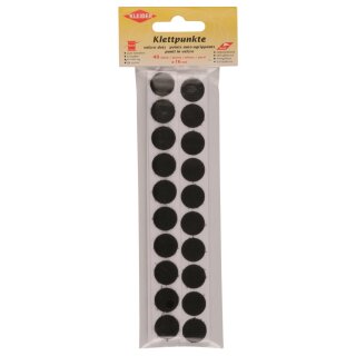 Klettpunkte klein 40 Stk. /  16 mm / schwarz
