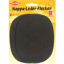 Nappa-Lederflecken 2x 12,5 cm x 10 cm / schwarz