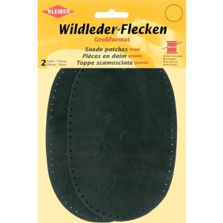 Wildlederflecken Groß 2x 15,5 cm x 10 cm / dunkelblau