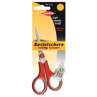 Soft-Touch-Bastelschere 140 mm / rot