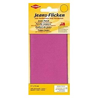 Jeans-Bügelflicken 17 cm x 15 cm / pink