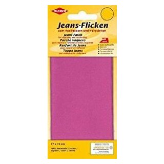 Jeans-Bügelflicken 17 cm x 15 cm / pink