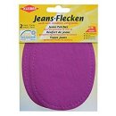 Jeans-Bügelflecken oval 2x 13 cm x 10 cm / pink