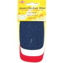 Jeans-Flecken Mini 9 x 7 cm / 2x dunkelblau, 2x...