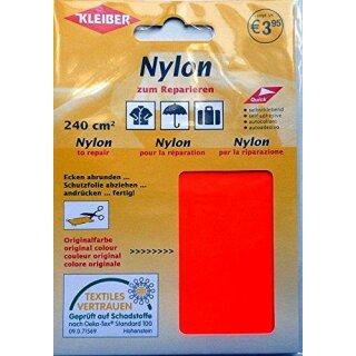Nylon-Flicken 2x 10 cm x 12 cm / neonorange