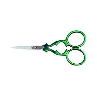 Stickschere mit Spitze 90 mm / grün