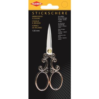 Stickschere 130 mm / antik Kupfer