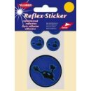 Reflex-Sticker Alien blau