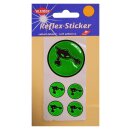 Reflex-Sticker Alien grün