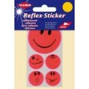 Reflex-Sticker Smily silber