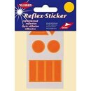 Reflex-Sticker Dreieck/Punkte orange