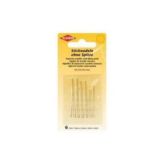 Sticknadeln ohne Spitze, mit Goldöhr 6 Stk. /  Länge 40, 45, 48 mm / sortiert