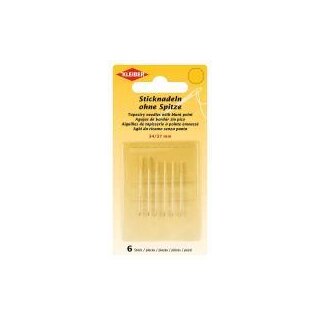 Sticknadeln ohne Spitze, mit Goldöhr 6 Stk. / Länge 34, 37 mm / sortiert