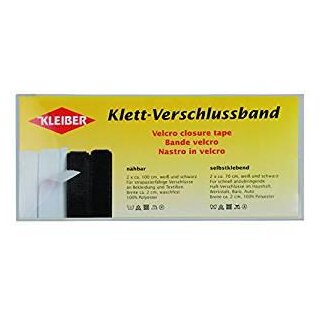 Klett-Verschlussband 4 Stk. / 2x 100 cm, 2x 70 cm / schwarz, weiß