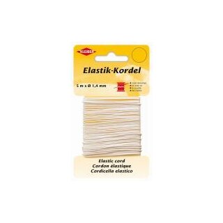 Elastik-Kordel Ø 1,4 mm x 5 m / weiß