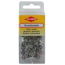 Druckknoepfe klein 24 Stk. /  0,8 cm / silber