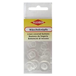 Waescheknoepfe 18  Stk. /  1,5 cm / transparent