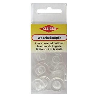Wscheknpfe 18  Stk. /   1,5 cm / transparent