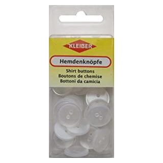 Hemdenknoepfe 25 Stk. / 1,5 cm / transparent
