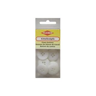 Kittelknoepfe  6 Stk. / 2 cm / weiss