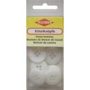 Kittelknoepfe  6 Stk. / 2 cm / weiss