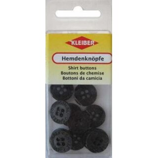 Hemdenknoepfe 12 Stk. /  1,5 cm / schwarz