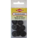 Hemdenknoepfe 12 Stk. /  1,5 cm / schwarz