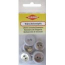 Waescheknoepfe stoffbez. 12 Stk. / 6x 1,7 cm, 6x 1,5 cm /...