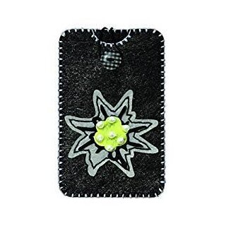 Filz Smartphone-Tasche klein - Edelweis