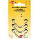 Metall Mantelhänger 3 Stk. / silber