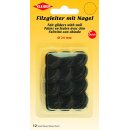 Filzgleiter mit Dorn 12 Stk. / 24 mm / braun