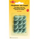 Filzgleiter mit Dorn 12 Stk. / 24 mm / grau