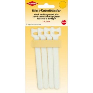 Kabelbinder, Klett 4 x 12,5 cm / weiß