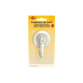 Saughaken mit Hebel  6 cm / wei